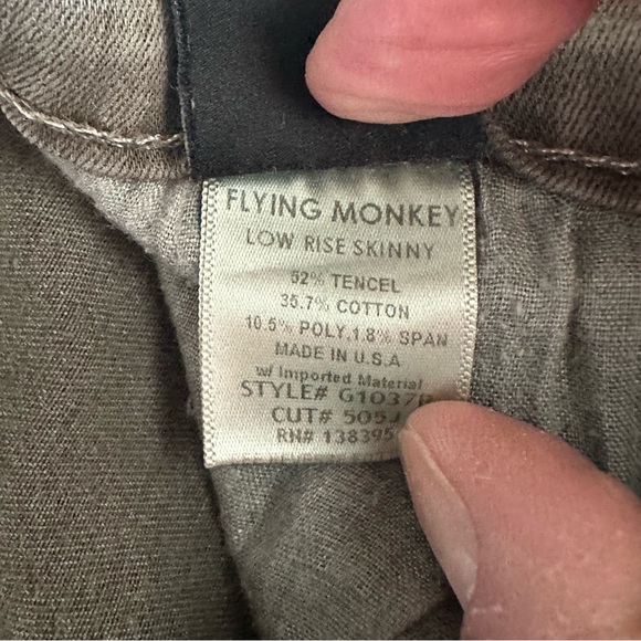 Flying Monkey Low Rise Skinny Distressed Jeans Size 24 Cotton Tencel Blend - Picture 6 of 8